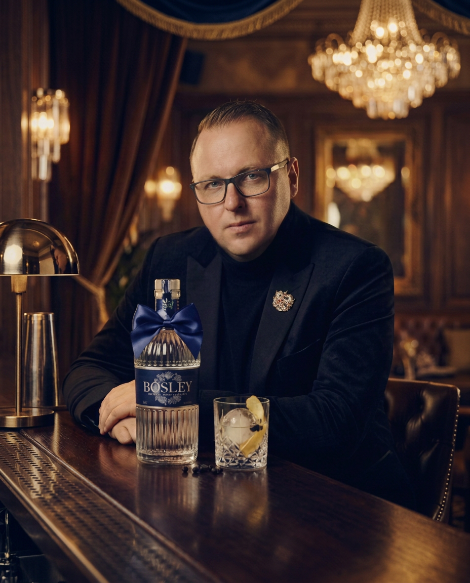 Mr Bosley, founder of Bosley Premium London Dry Gin